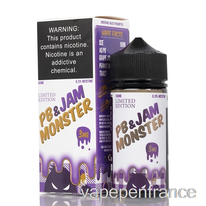 Raisin - Pb Et Confiture Monstre - Stylo Vape 100 Ml 3 Mg